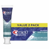Crest 3D White Advanced Deep Clean Teeth Whitening Toothpaste Twin Pack Perspective: Main