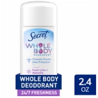 Secret Whole Body for Women Deodorant Aluminum Free with notes of Fresh Lilac Waterlily Perspective: Main