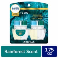 Febreze Plug Odor-Fighting Scented Oil Air Freshener Dual Refill Rainforest Perspective: Main