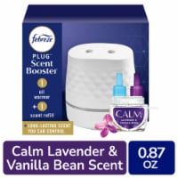 Febreze PLUG Scent Booster Downy Calm Starter Kit Oil Diffuser Air Freshener Plug In Device Perspective: Main