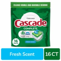Cascade Complete Dishwasher Pods, Dishwasher Detergent, Dish Detergent Soap, Fresh, 16 count Perspective: Main