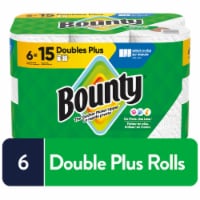 Bounty Paper Towels Select-A-Size White 6 Double Plus Rolls Perspective: Main