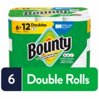 Bounty Paper Towels Select-A-Size White, 6 Double Rolls, 82 Sheets Per Roll Perspective: Main