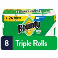 Bounty Paper Towels Select-A-Size White, 8 Triple Rolls, 123 Sheets Per Roll Perspective: Main