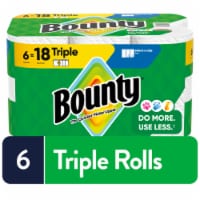Bounty Paper Towels Select-A-Size White, 6 Triple Rolls, 123 Sheets Per Roll Perspective: Main