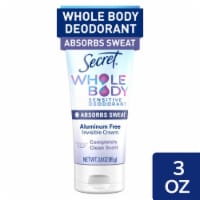 Secret Whole Body Aluminum-Free Dry Feel Cream +Absorbs Sweat, Deodorant Stick for Women Perspective: Main