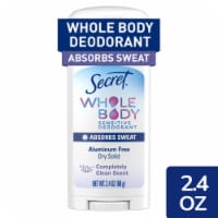Secret Whole Body Aluminum-Free Dry Feel Stick +Absorbs Sweat, Deodorant Stick for Women Perspective: Main