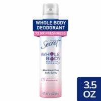 Secret Whole Body Deodorant Spray for Women, Rosewater Scent, Aluminum Free Perspective: Main