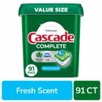 Cascade Complete Dishwasher Pods, Dishwasher Detergent, Dish Detergent Soap, Fresh, 91 Count Perspective: Main