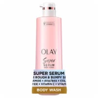 Olay Super Serum Body Wash for Rough & Bumpy Skin, 18.5oz, Serum Complex for Luminous Skin Perspective: Main