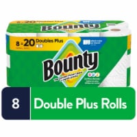 Bounty Paper Towels Select-A-Size White, 8 Double Plus Rolls, 103 Sheets Per Roll Perspective: Main