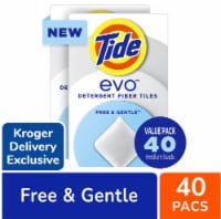 Tide Evo Free & Gentle Fragrance-Free Laundry Detergent Tile Sheets Perspective: Main