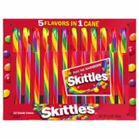 Skittles® Assorted Candy Canes Holiday Candy Box Perspective: Main