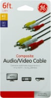 GE Component Audio and Video Cable - Black Perspective: Main
