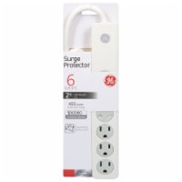 GE 6-Outlet Surge Protector - White Perspective: Main