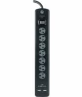 GE 7-Outlet Surge Protector - Black Perspective: Main