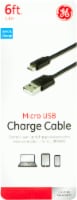 GE Micro USB Charge Cable - Black Perspective: Main