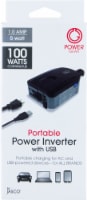 Jasco Power Gear 1-Amp Portable Power Inverter with USB - Black