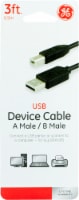 GE USB 2.0 Device Cable - Black Perspective: Main