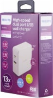 Philips High Speed Dual Port USB Wall Charger With Power Delivery Perspective: Main