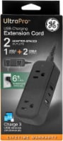 UltraPro™ USB-Charging Extension Cord - Black Perspective: Main