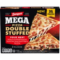 Banquet Mega Pizza Double Stuffed Four Meat Frozen Pizza Slices