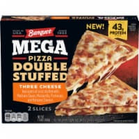 Banquet Mega Pizza Double Stuffed Three Cheese Frozen Pizza Slices