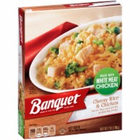 Banquet Cheesy Rice & Chicken Frozen Meal Perspective: Main