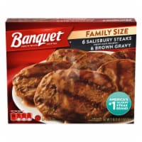 Banquet Family Size Salisbury Steaks & Brown Gravy Frozen Meal
