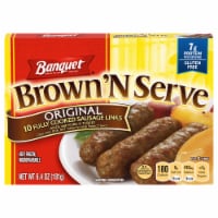 Banquet Brown 'n Serve Original Fully Cooked Sausage Links Frozen Meat Perspective: Main