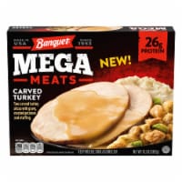 Banquet® MEGA Meats Carved Turkey With Gravy Mashed Potatoes and Stuffing Frozen Meal Perspective: Main