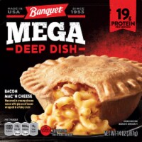 Banquet Mega Deep Dish Bacon Mac 'N Cheese Frozen Meal Perspective: Main