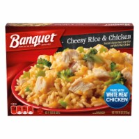 Banquet Cheesy Rice And Chicken Frozen Meal Perspective: Main