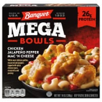 Banquet® Mega Bowls Chicken Jalapeno Pepper Mac 'N Cheese Frozen Meal Perspective: Main