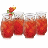 Libbey Tiki Pineapple Glasses, Set of 4 Perspective: Main