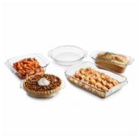 Libbey Baker's Basics Glass Casserole Baking Dish Set, 5 pk