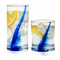 Libbey Blue Ribbon Impressions Tumbler and Rocks Glass Set