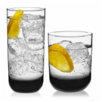 Libbey Polaris 16-Piece Tumbler and Rocks Glass Set, Smoke Perspective: Main