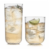 Zulay Kitchen Plastic Tumblers Drinking Glasses Set of 8 Clear - Multi