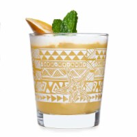 Libbey Tiki Kahiko Rocks Glass, White, 13-ounce, Set of 4