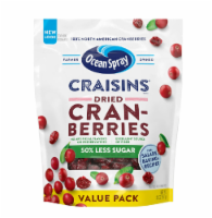 Ocean Spray® Craisins® 50% Less Sugar Dried Cranberries Perspective: Main