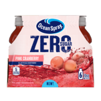 Ocean Spray® Zero Sugar Pink Cranberry Juice Bottles