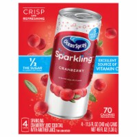 Ocean Spray® Sparkling™ Cranberry Juice Cocktail Cans Perspective: Main