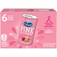 Ocean Spray Pink Cranberry Juice Cocktail 6 Cans Perspective: Main