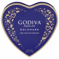 Godiva Goldmark Dark Chocolate Creations Valentine's Day Heart-Shaped Chocolate Candy Tin Perspective: Main