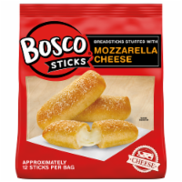 Bosco® Mozzarella Cheese Stuffed Breadsticks (Frozen) Perspective: Main