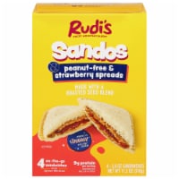 Rudi's Sandos Peanut Free & Strawberry Spreads Sandwich Perspective: Main