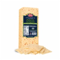 Dietz & Watson® Jalapeno Cayenne Pepper Cheddar Cheese Fresh Sliced Deli Cheese Perspective: Main