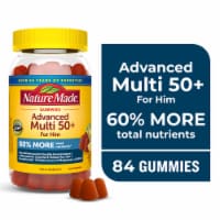 Nature Made Advanced Multivitamin Gummies 50+ for Him Tropical Pineapple Flavored Perspective: Main