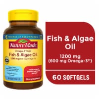 Nature Made Omega-3 Fish Oil & Algae Oil 1200 mg Softgels Perspective: Main